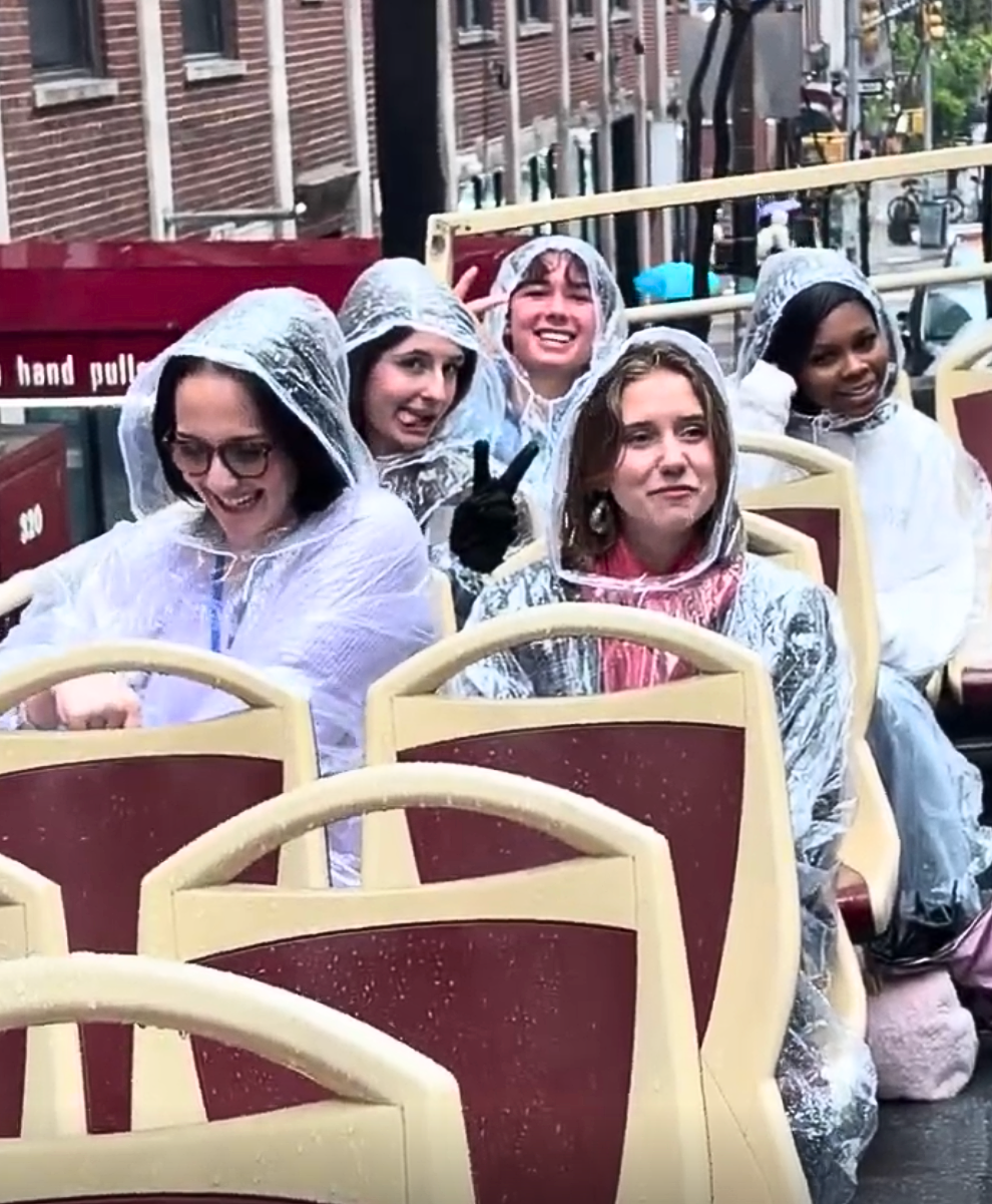 Semi-Finalists on a double-decker bus tour of NYC